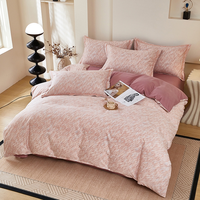 91家纺网 家纺一手货源 找家纺 雲归梦 2025新款纯棉加厚磨毛多规格磨毛四件套阿华田-豆沙