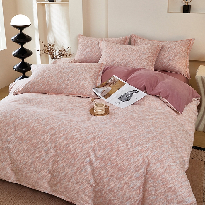 91家纺网 家纺一手货源 找家纺 雲归梦 2025新款纯棉加厚磨毛多规格磨毛四件套阿华田-豆沙