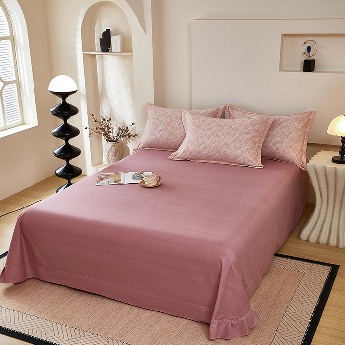 91家纺网 家纺一手货源 找家纺 雲归梦 2025新款纯棉加厚磨毛多规格磨毛四件套阿华田-豆沙