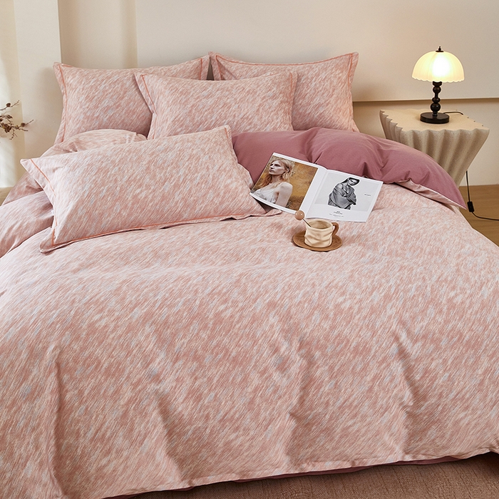 91家纺网 家纺一手货源 找家纺 雲归梦 2025新款纯棉加厚磨毛多规格磨毛四件套阿华田-豆沙