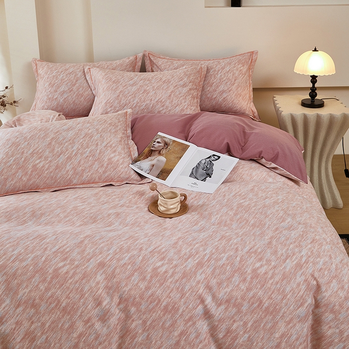 91家纺网 家纺一手货源 找家纺 雲归梦 2025新款纯棉加厚磨毛多规格磨毛四件套阿华田-豆沙