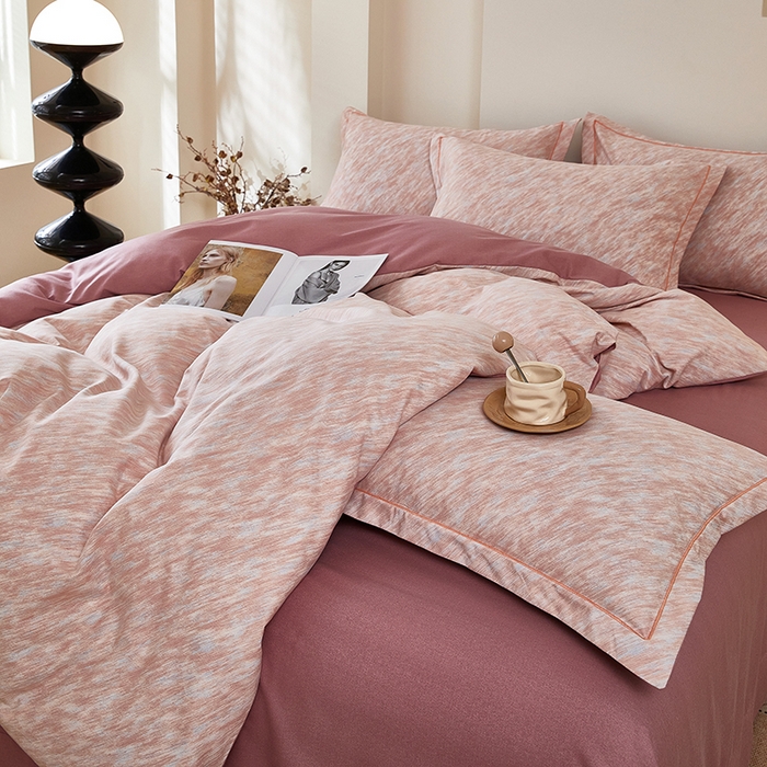 91家纺网 家纺一手货源 找家纺 雲归梦 2025新款纯棉加厚磨毛多规格磨毛四件套阿华田-豆沙