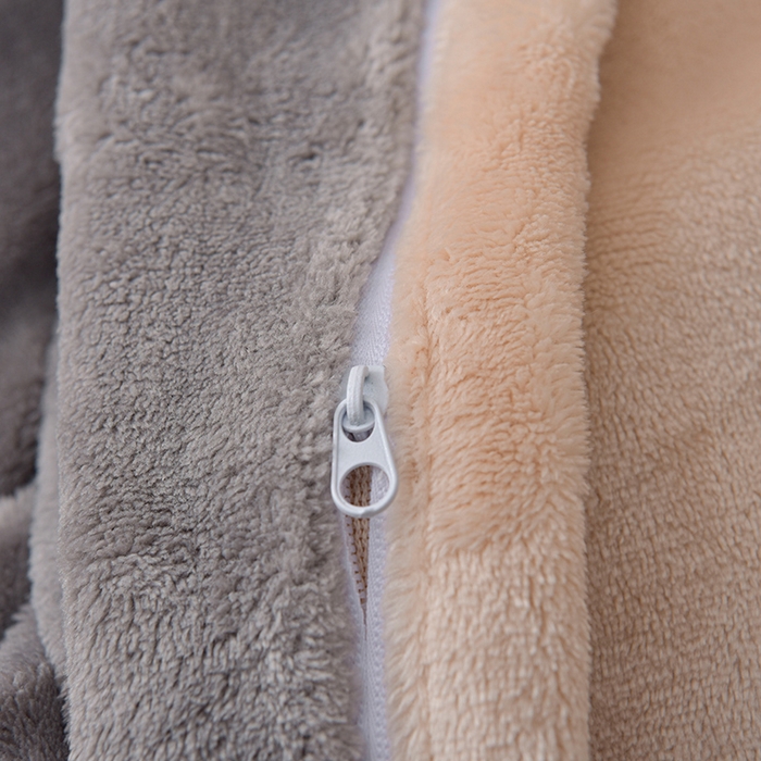 91家纺网 家纺一手货源 找家纺 云恋家纺 加厚牛奶绒四件套简约双面加绒被套罩床单双人家用冬季法兰绒--简约款 简约-灰拼金