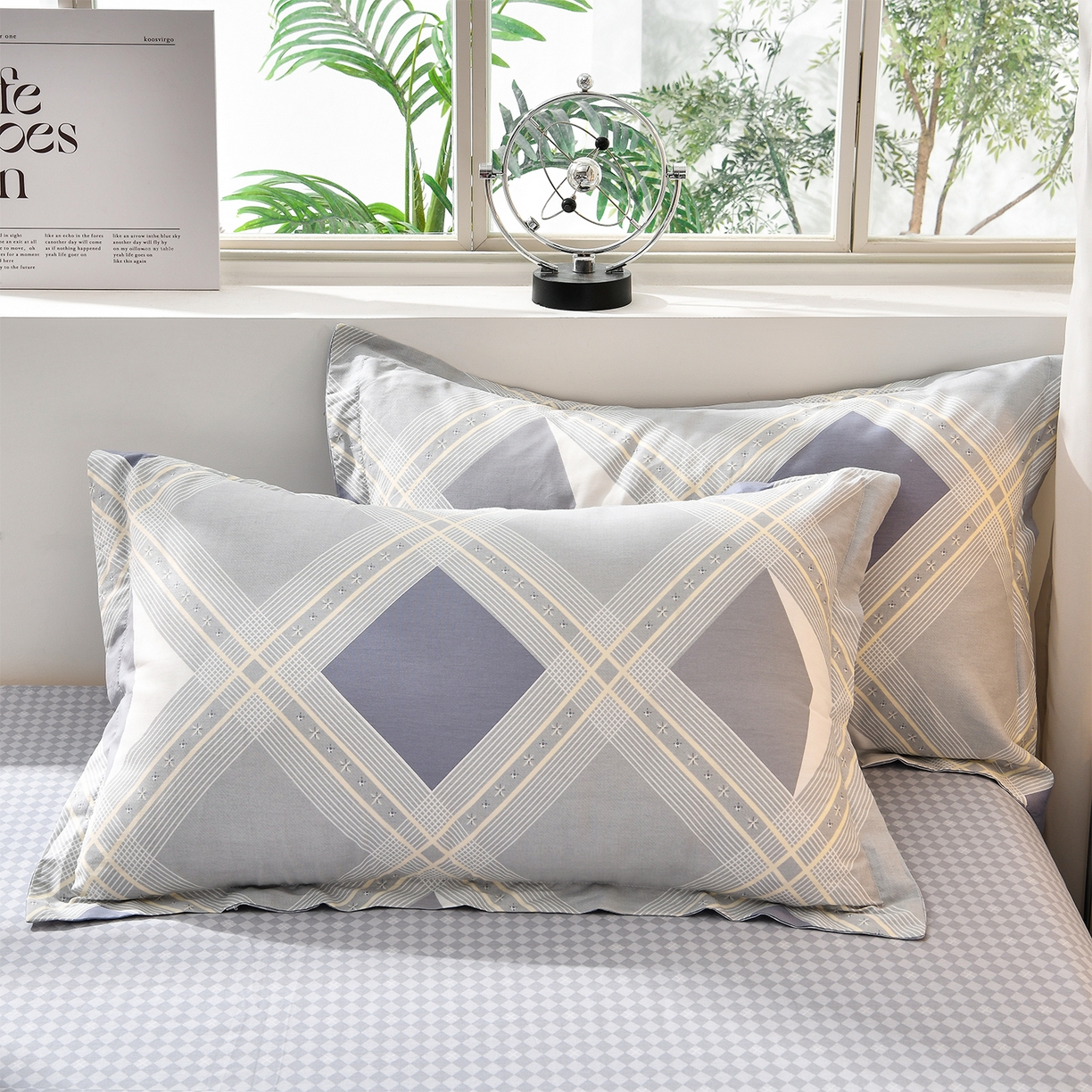 91家纺网 家纺一手货源 找家纺 绘萱家居 2025新款100%全棉床裙款斜纹印花四件套 简伯格