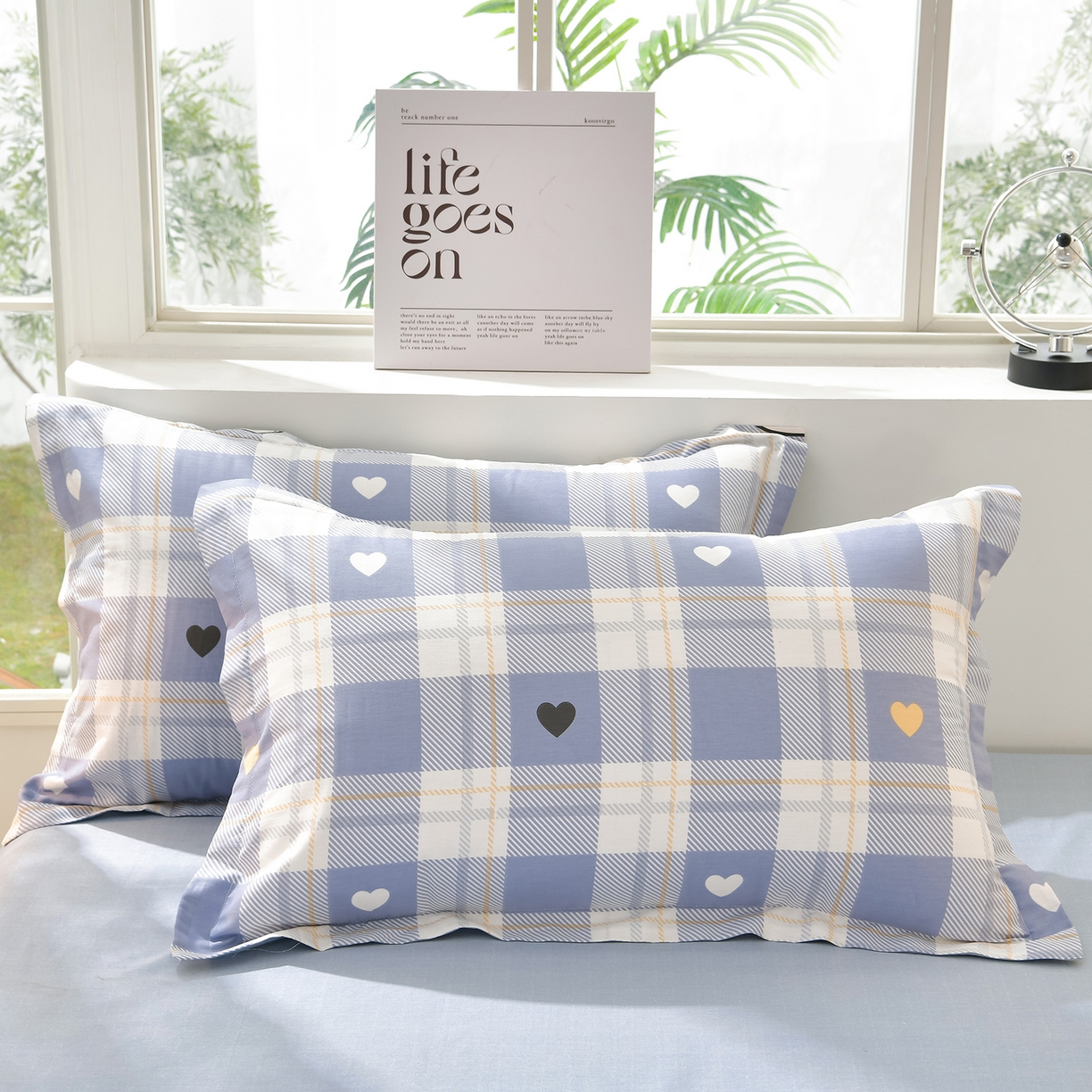 91家纺网 家纺一手货源 找家纺 绘萱家居 2025新款100%全棉床裙款斜纹印花四件套 青春格调