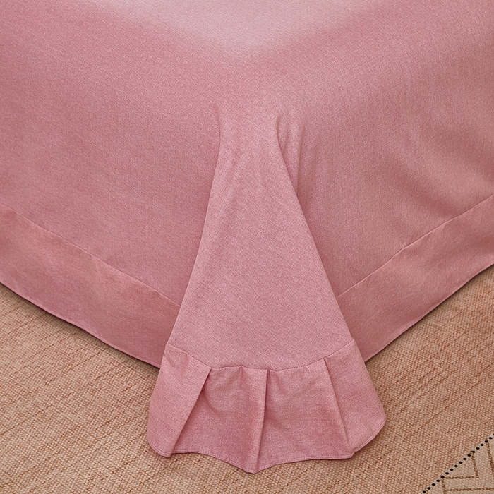 91家纺网 家纺一手货源 找家纺 雲归梦 2025新款纯棉加厚磨毛多规格磨毛四件套阿华田-粉