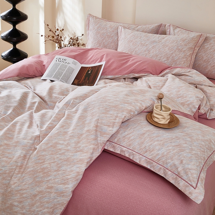 91家纺网 家纺一手货源 找家纺 雲归梦 2025新款纯棉加厚磨毛多规格磨毛四件套阿华田-粉