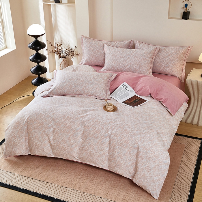 91家纺网 家纺一手货源 找家纺 雲归梦 2025新款纯棉加厚磨毛多规格磨毛四件套阿华田-粉