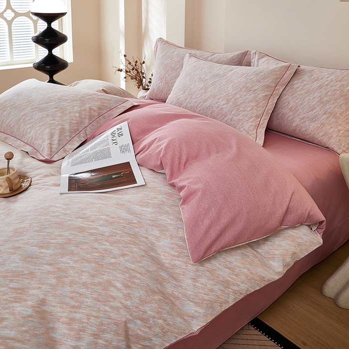 91家纺网 家纺一手货源 找家纺 雲归梦 2025新款纯棉加厚磨毛多规格磨毛四件套阿华田-粉