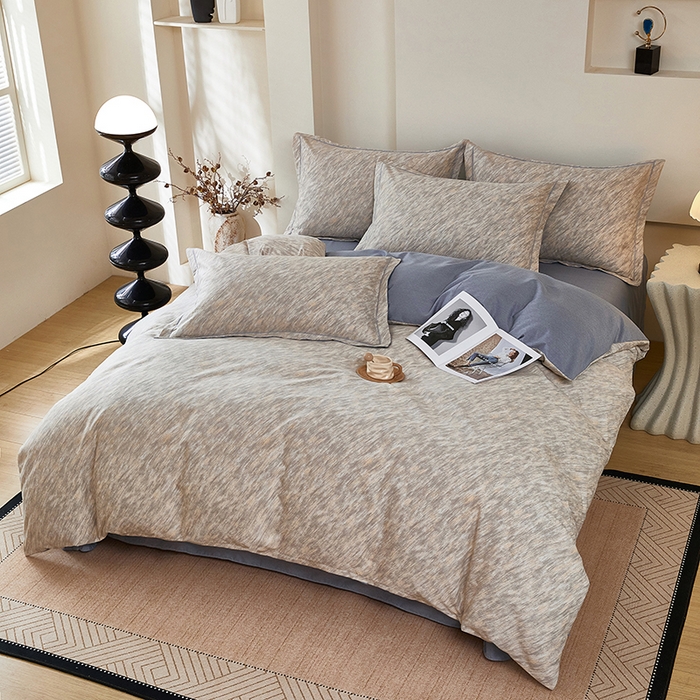 91家纺网 家纺一手货源 找家纺 雲归梦 2025新款纯棉加厚磨毛多规格磨毛四件套阿华田-灰