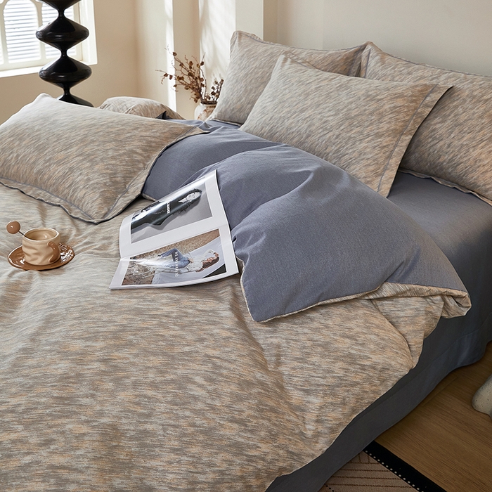 91家纺网 家纺一手货源 找家纺 雲归梦 2025新款纯棉加厚磨毛多规格磨毛四件套阿华田-灰