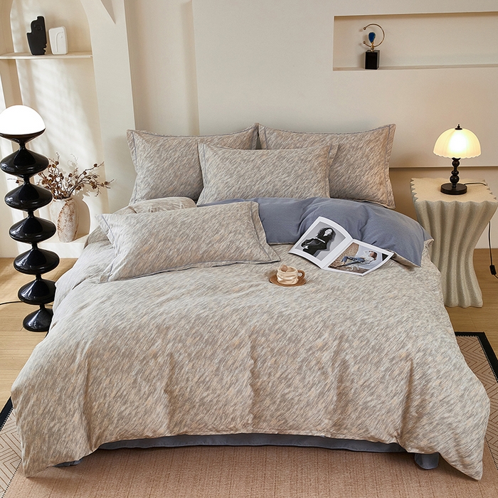 雲归梦 2025新款纯棉加厚磨毛多规格磨毛四件套阿华田-灰