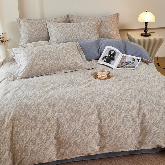 91家纺网 家纺一手货源 找家纺 雲归梦 2025新款纯棉加厚磨毛多规格磨毛四件套阿华田-灰