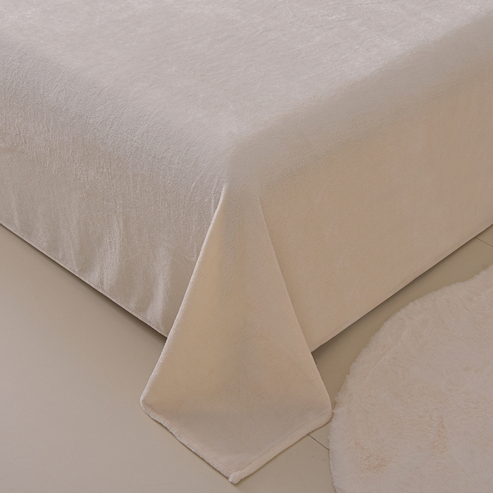 91家纺网 家纺一手货源 找家纺 云恋家纺 加厚牛奶绒四件套简约双面加绒被套罩床单双人家用冬季法兰绒--简约款 简约-紫拼米