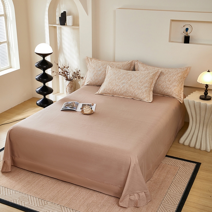 91家纺网 家纺一手货源 找家纺 雲归梦 2025新款纯棉加厚磨毛多规格磨毛四件套阿华田-咖