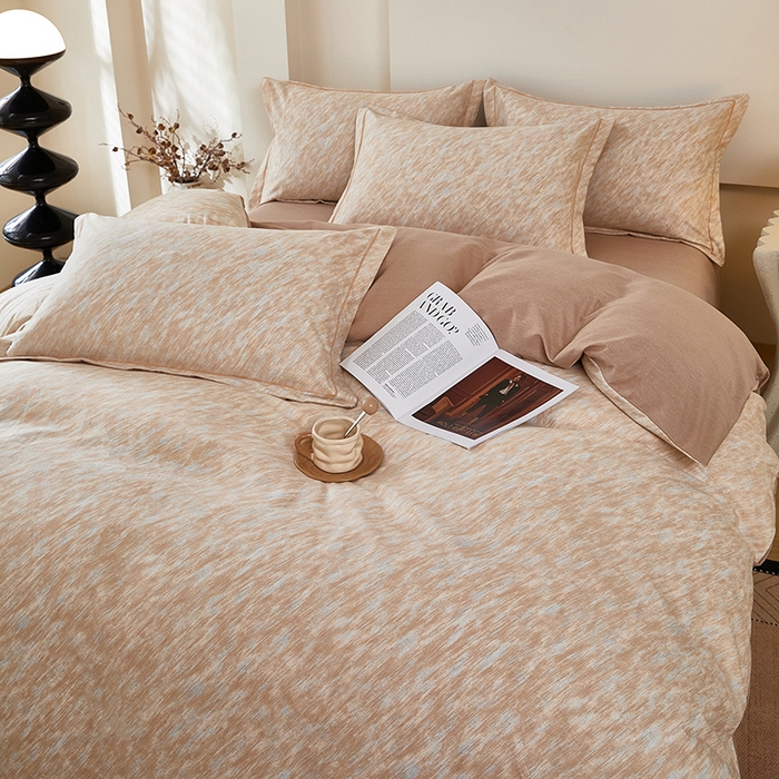 91家纺网 家纺一手货源 找家纺 雲归梦 2025新款纯棉加厚磨毛多规格磨毛四件套阿华田-咖