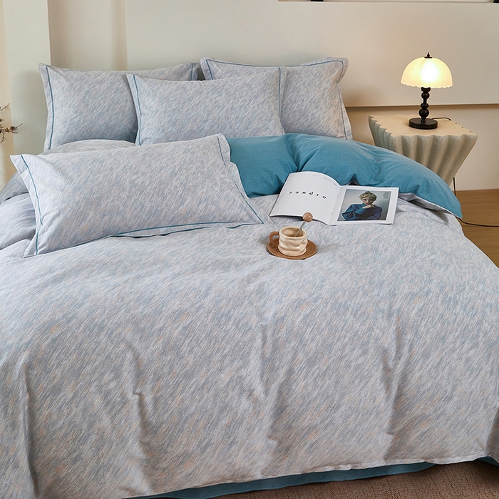 91家纺网 家纺一手货源 找家纺 雲归梦 2025新款纯棉加厚磨毛多规格磨毛四件套阿华田-蓝