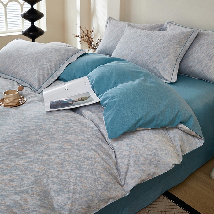 91家纺网 家纺一手货源 找家纺 雲归梦 2025新款纯棉加厚磨毛多规格磨毛四件套阿华田-蓝