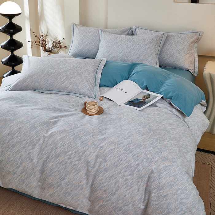 91家纺网 家纺一手货源 找家纺 雲归梦 2025新款纯棉加厚磨毛多规格磨毛四件套阿华田-蓝