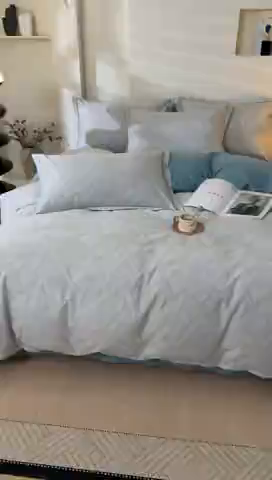 91家纺网 家纺一手货源 找家纺 雲归梦 2025新款纯棉加厚磨毛多规格磨毛四件套阿华田-蓝