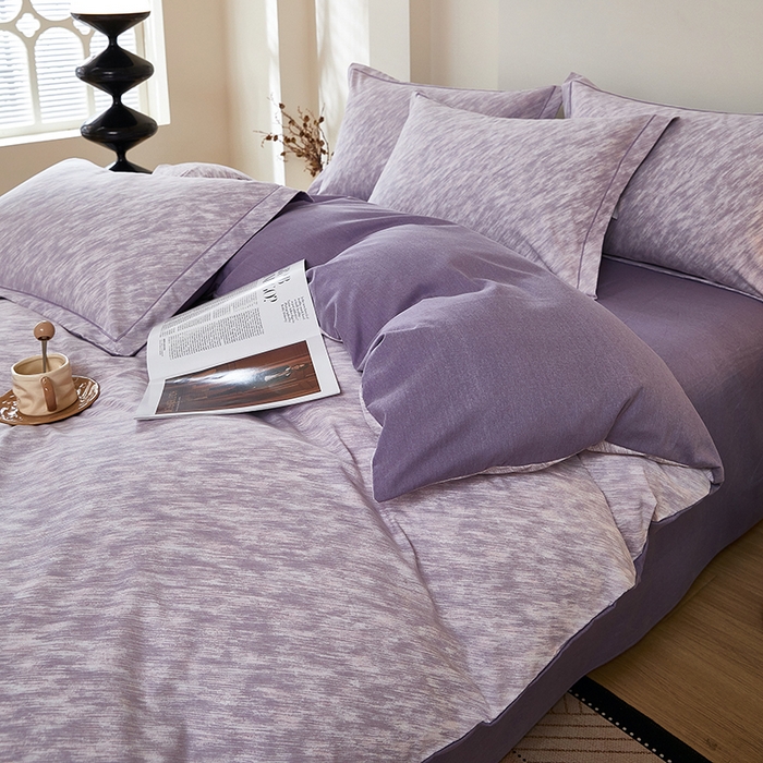 91家纺网 家纺一手货源 找家纺 雲归梦 2025新款纯棉加厚磨毛多规格磨毛四件套阿华田-紫