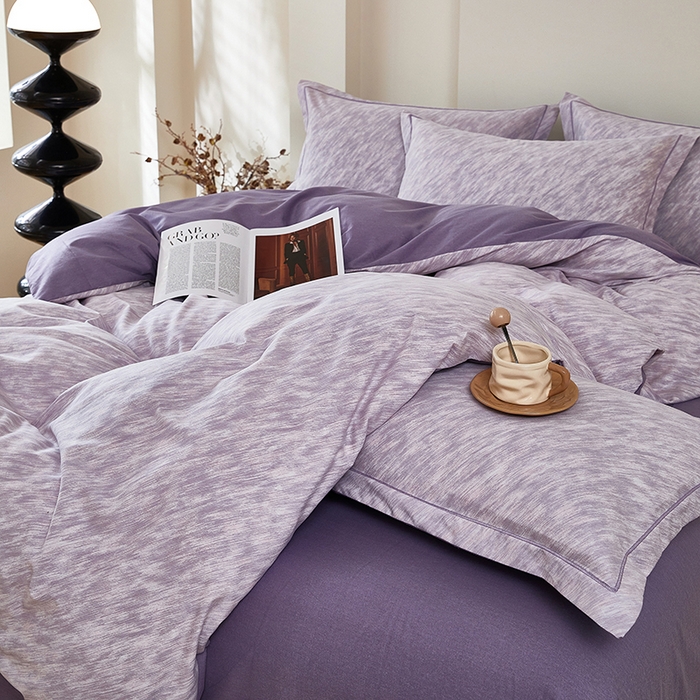 91家纺网 家纺一手货源 找家纺 雲归梦 2025新款纯棉加厚磨毛多规格磨毛四件套阿华田-紫