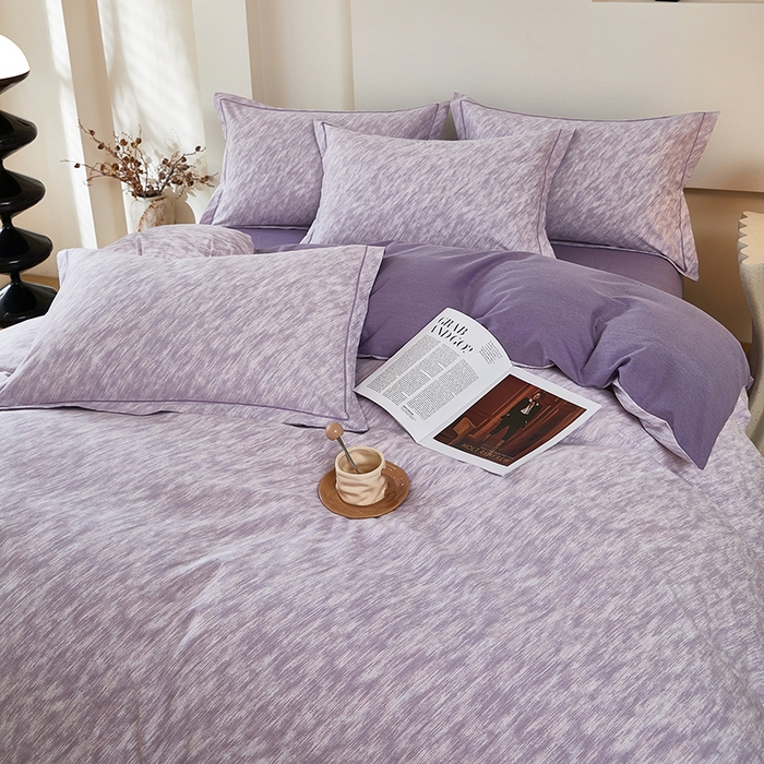 91家纺网 家纺一手货源 找家纺 雲归梦 2025新款纯棉加厚磨毛多规格磨毛四件套阿华田-紫