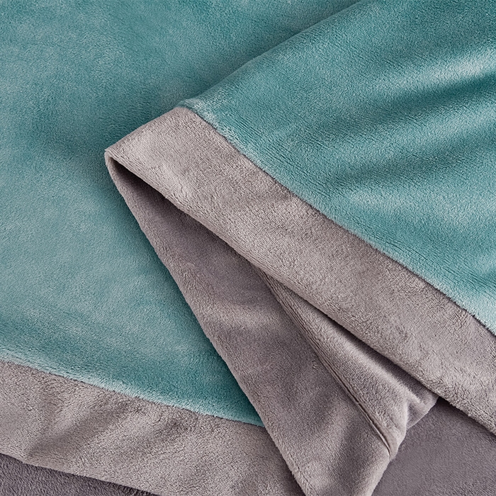 91家纺网 家纺一手货源 找家纺 云恋家纺 2025新款加厚刺绣牛奶绒四件套--梦想款 梦想-蓝拼灰