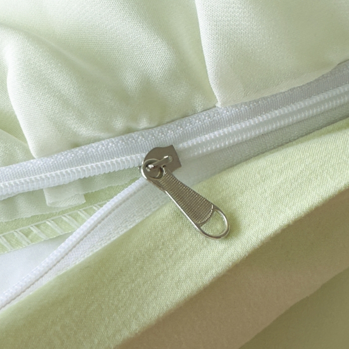 91家纺网 家纺一手货源 找家纺 鼎丰家纺 2025新款法式高定雪纺花边四件套（提供买家秀） 绿野雏语-浅绿