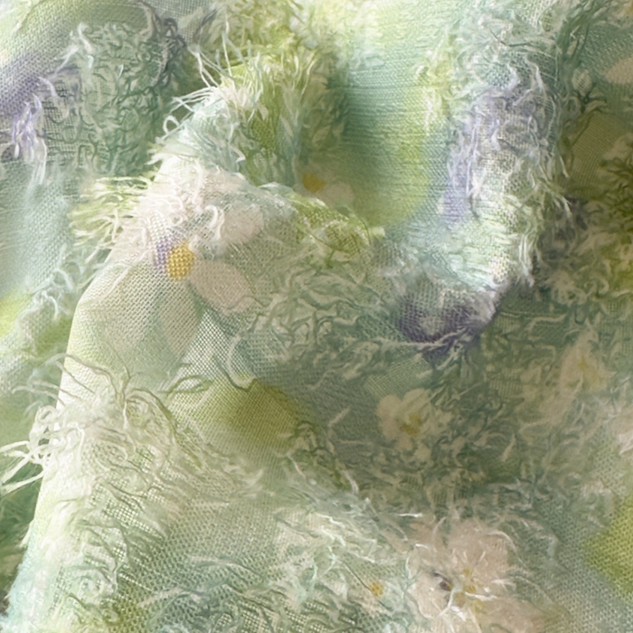 91家纺网 家纺一手货源 找家纺 鼎丰家纺 2025新款法式高定雪纺花边四件套（提供买家秀） 绿野雏语-奶白