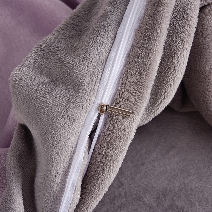 91家纺网 家纺一手货源 找家纺 云恋家纺 2025新款加厚刺绣牛奶绒四件套--梦想款 梦想-紫拼灰