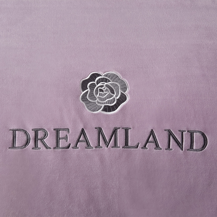 91家纺网 家纺一手货源 找家纺 云恋家纺 2025新款加厚刺绣牛奶绒四件套--梦想款 梦想-紫拼米