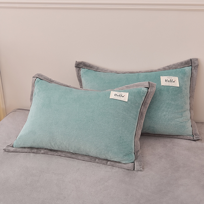 91家纺网 家纺一手货源 找家纺 （总）云恋家纺 纯色双面绒牛奶绒床上用品四件套加厚绒法兰绒床笠被套罩床单双人