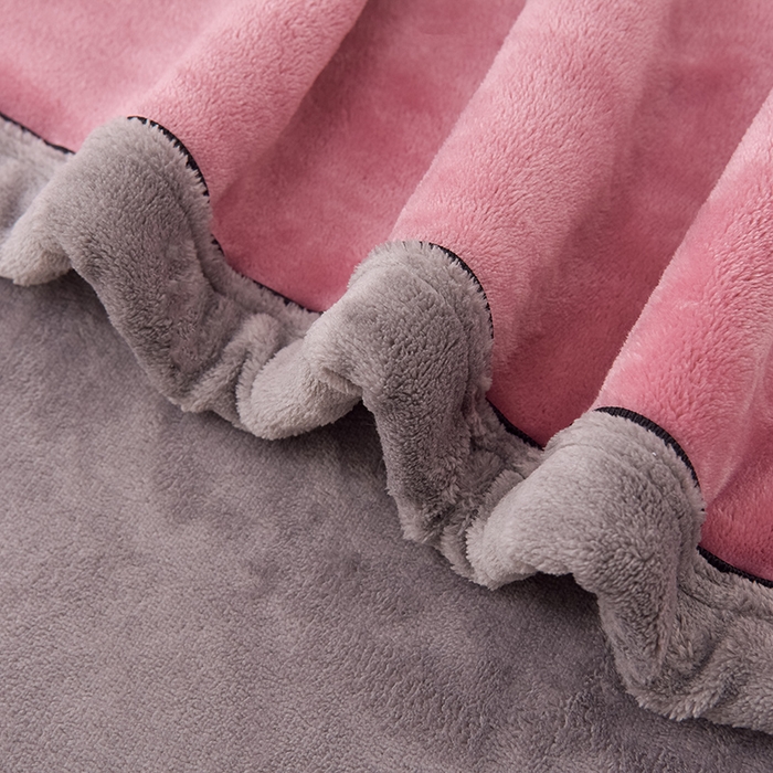 91家纺网 家纺一手货源 找家纺 云恋家纺 纯色双面绒牛奶绒床上用品四件套加厚绒法兰绒床笠被套罩床单双人 青春-豆沙灰