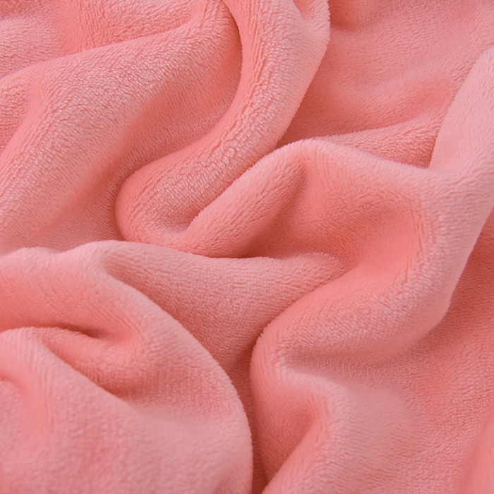91家纺网 家纺一手货源 找家纺 云恋家纺 纯色双面绒牛奶绒床上用品四件套加厚绒法兰绒床笠被套罩床单双人 青春-粉拼米