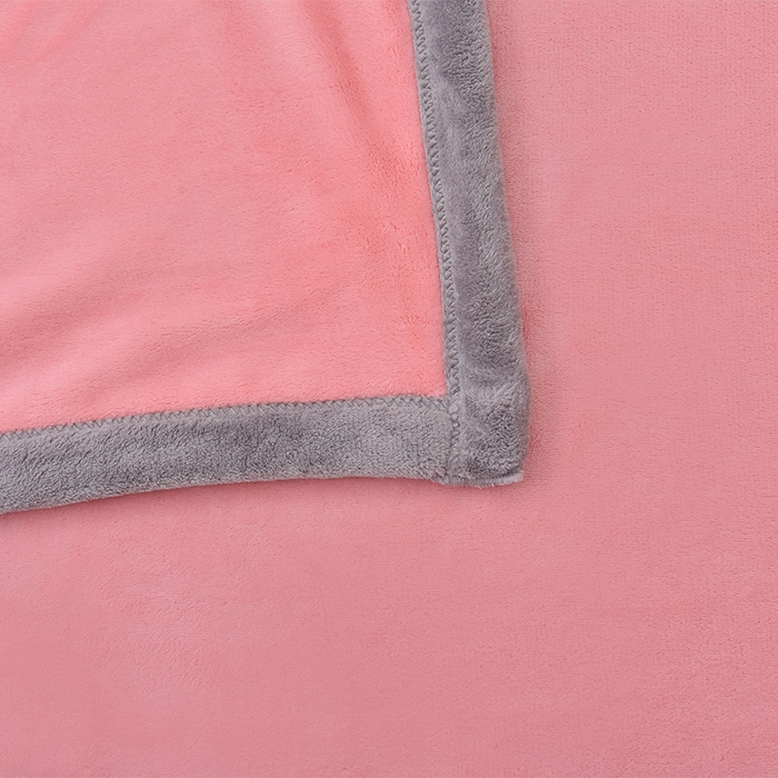 91家纺网 家纺一手货源 找家纺 云恋家纺 纯色双面绒牛奶绒床上用品四件套加厚绒法兰绒床笠被套罩床单双人 青春-粉色