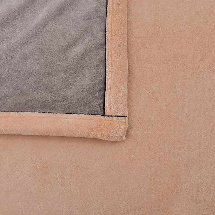 91家纺网 家纺一手货源 找家纺 云恋家纺 纯色双面绒牛奶绒床上用品四件套加厚绒法兰绒床笠被套罩床单双人 青春-灰拼金