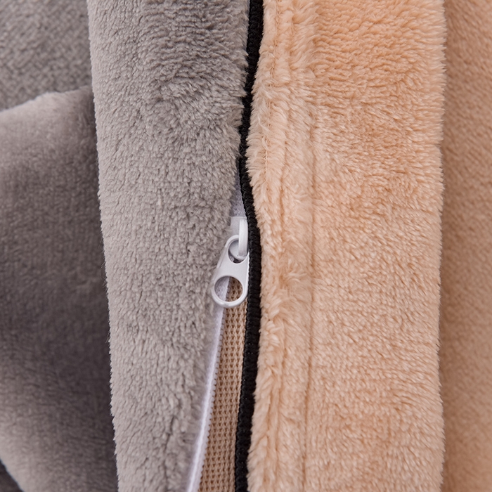 91家纺网 家纺一手货源 找家纺 云恋家纺 纯色双面绒牛奶绒床上用品四件套加厚绒法兰绒床笠被套罩床单双人 青春-灰拼金