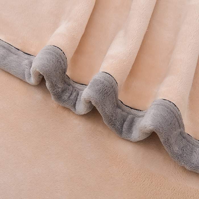 91家纺网 家纺一手货源 找家纺 云恋家纺 纯色双面绒牛奶绒床上用品四件套加厚绒法兰绒床笠被套罩床单双人 青春-金色