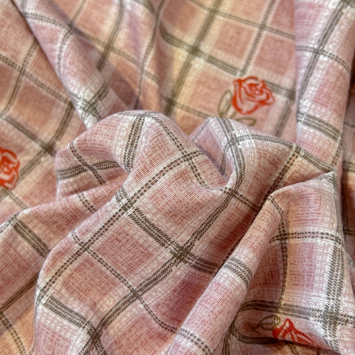 91家纺网 家纺一手货源 找家纺 玉海棠家纺 2025新款法式花边棉麻四件套 红格玫瑰