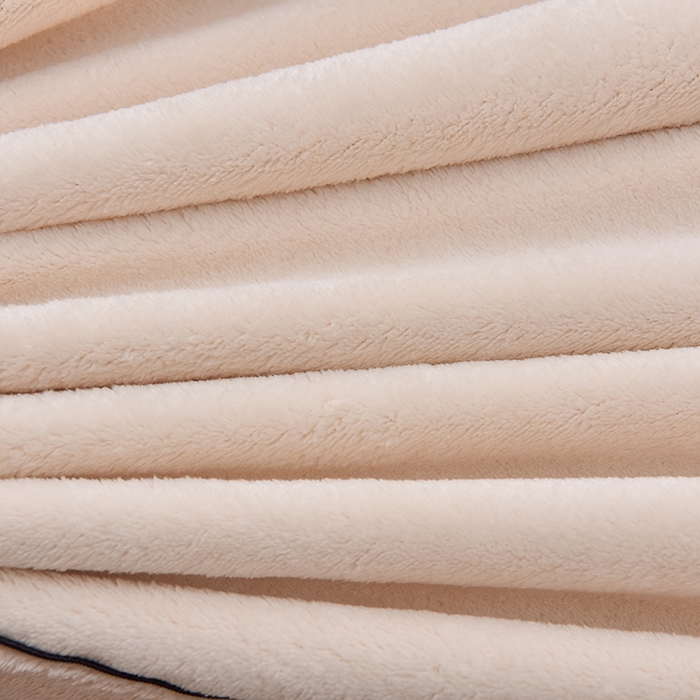 91家纺网 家纺一手货源 找家纺 云恋家纺 纯色双面绒牛奶绒床上用品四件套加厚绒法兰绒床笠被套罩床单双人 青春-米拼金