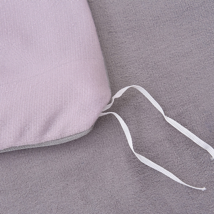 91家纺网 家纺一手货源 找家纺 云恋家纺 纯色双面绒牛奶绒床上用品四件套加厚绒法兰绒床笠被套罩床单双人 青春-紫拼灰