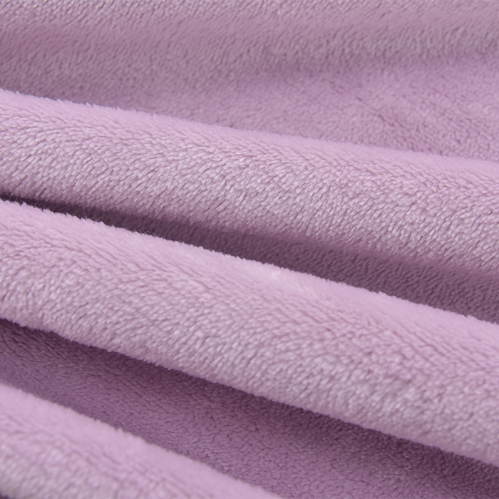 91家纺网 家纺一手货源 找家纺 云恋家纺 纯色双面绒牛奶绒床上用品四件套加厚绒法兰绒床笠被套罩床单双人 青春-紫拼米