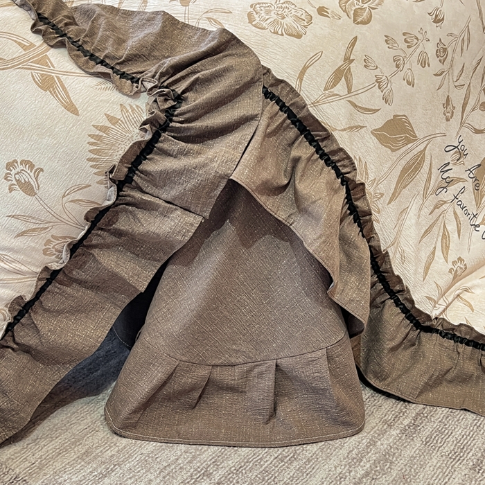 91家纺网 家纺一手货源 找家纺 玉海棠家纺 2025新款法式花边棉麻四件套 秘境