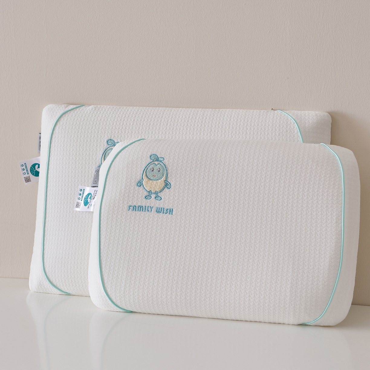 91家纺网 家纺一手货源 找家纺 鼎盛乳胶 2025新款蛋仔面包生物基枕头枕芯 蓝