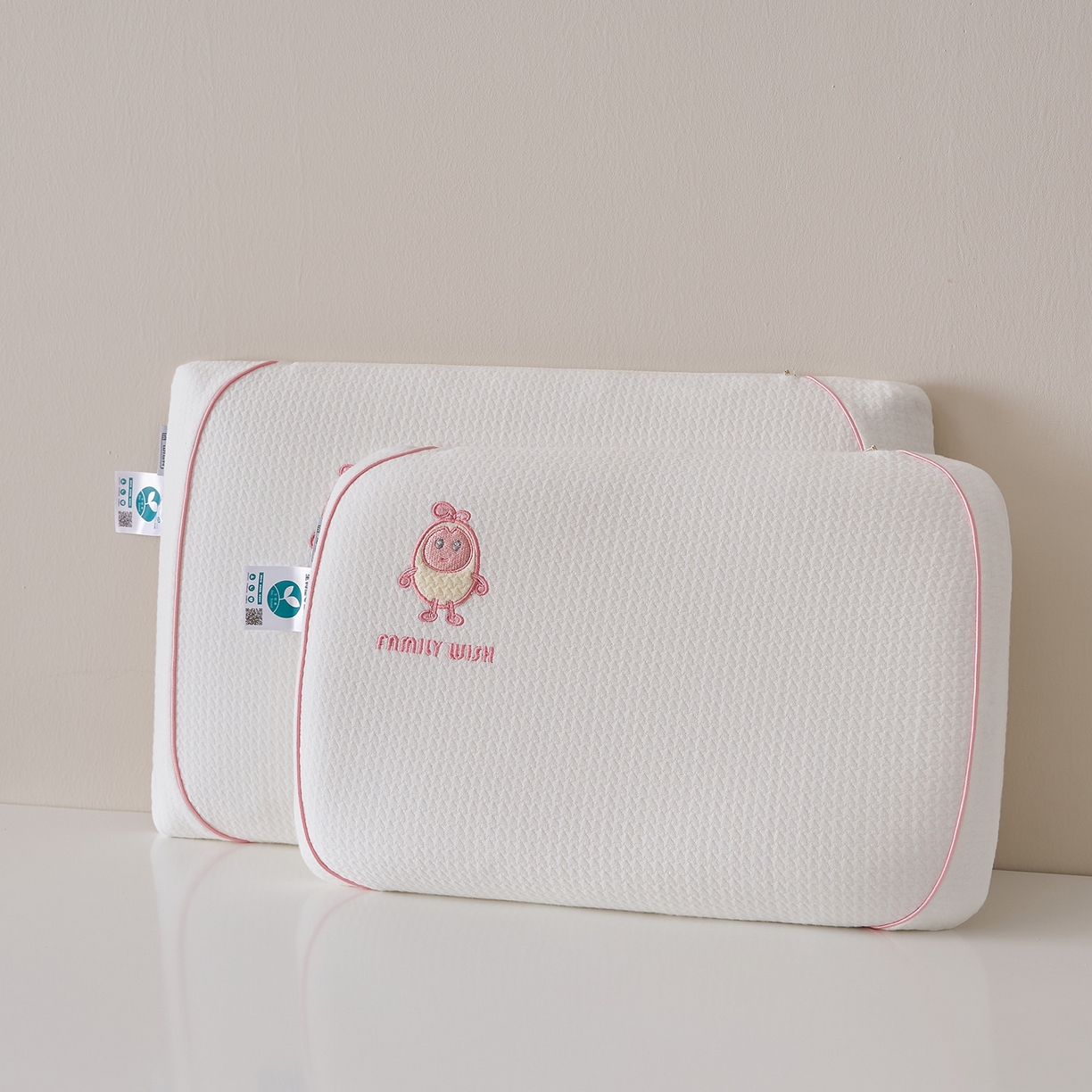 91家纺网 家纺一手货源 找家纺 鼎盛乳胶 2025新款蛋仔面包生物基枕头枕芯 粉