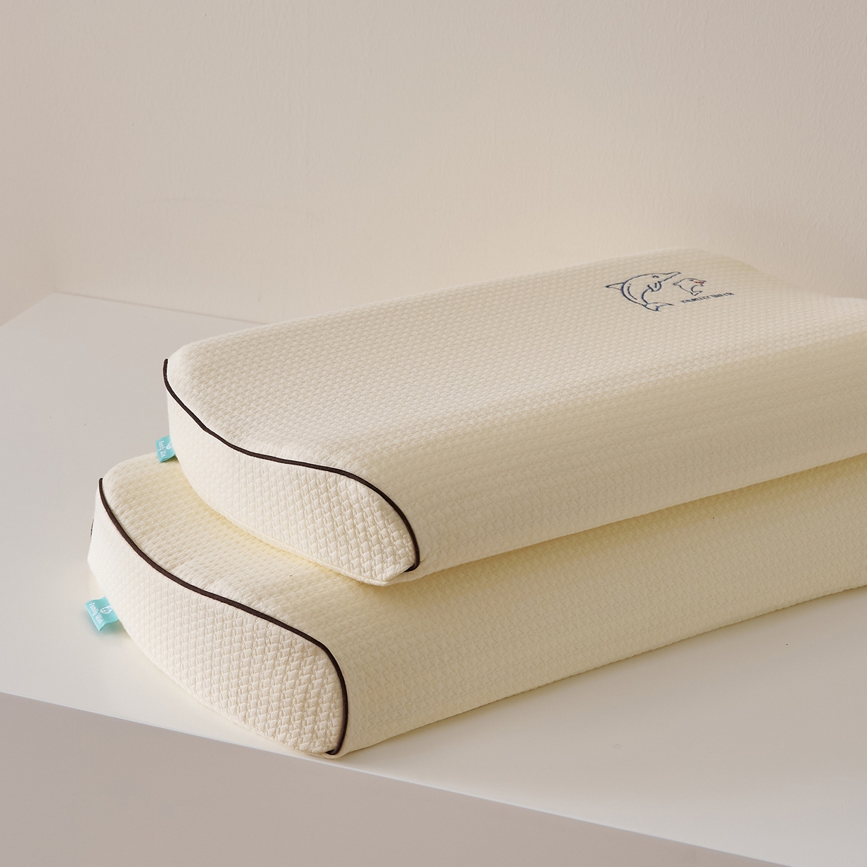 91家纺网 家纺一手货源 找家纺 （总）鼎盛乳胶 2025新款海浪千鸟格生物基枕头枕芯