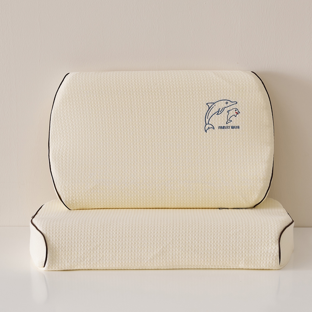 91家纺网 家纺一手货源 找家纺 （总）鼎盛乳胶 2025新款海浪千鸟格生物基枕头枕芯