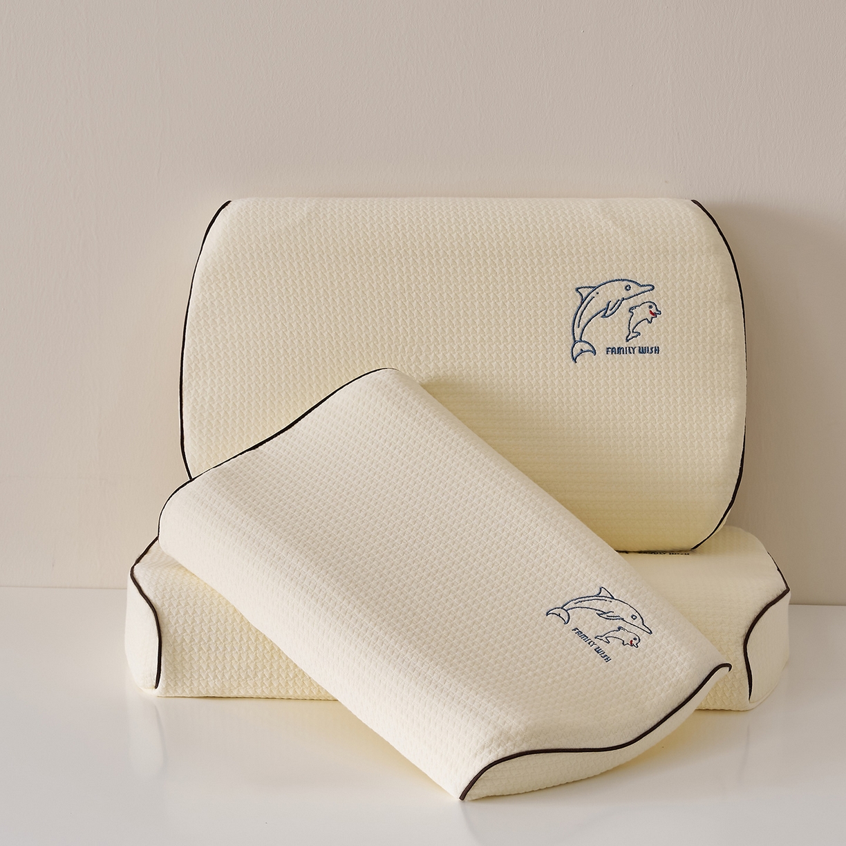 91家纺网 家纺一手货源 找家纺 （总）鼎盛乳胶 2025新款海浪千鸟格生物基枕头枕芯