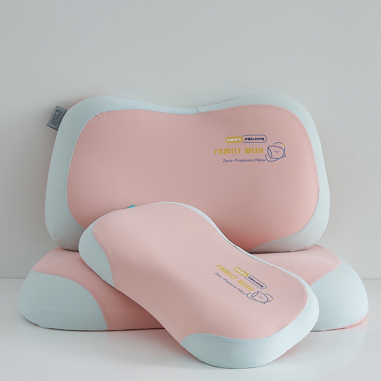 91家纺网 家纺一手货源 找家纺 鼎盛乳胶 2025新款生物基蝴蝶枕枕头枕芯 粉